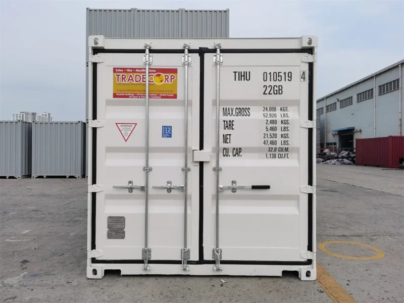 10' RAL 9010 Pure White EOD Loaded & Connected Container - Image 4