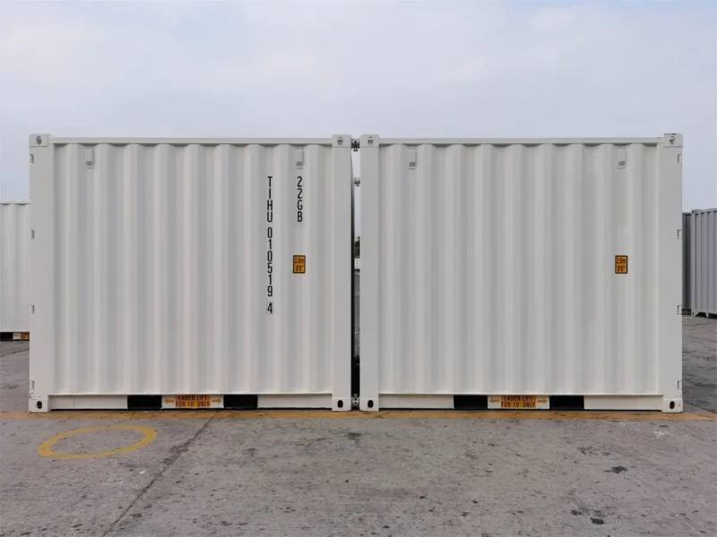 10' RAL 9010 Pure White EOD Loaded & Connected Container