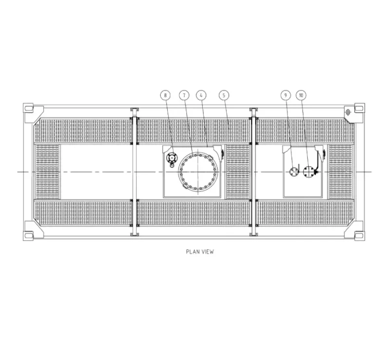 20' T14 21KL – PTFE Lining ISO Tank