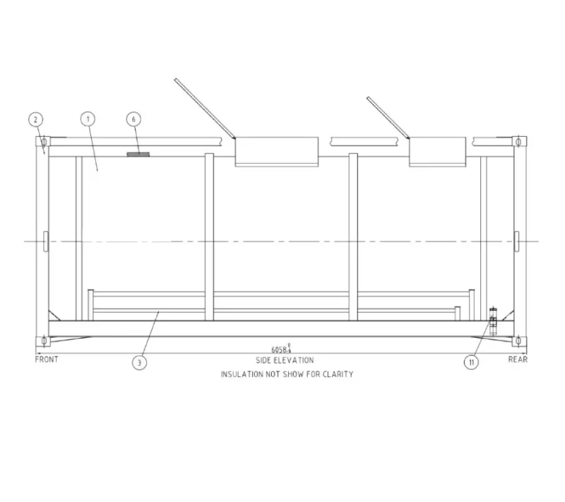 20' T14 21KL – PTFE Lining ISO Tank - Image 4