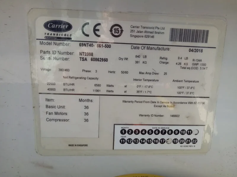 20ft RF Carrier PrimeLine Reefer Container - Image 3