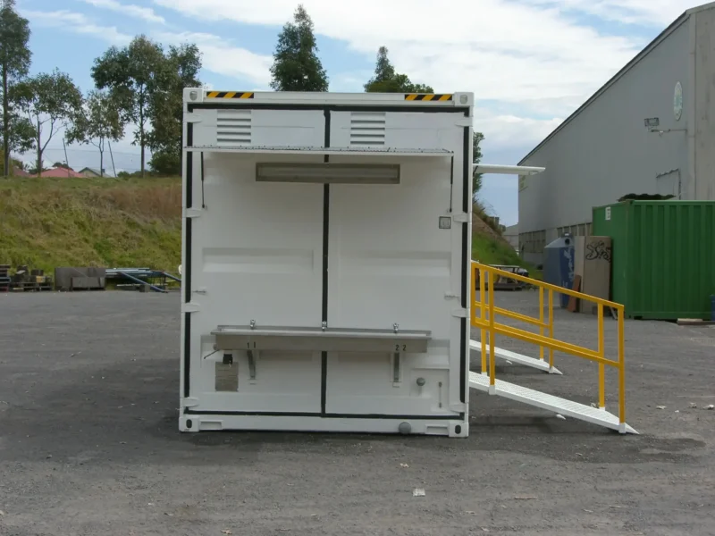 20ft Standard Canteen Container Staff Room with Fold-Up Ramps - Image 9