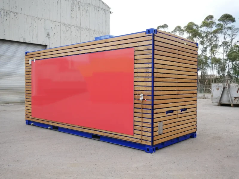 Shipping Container Café with Timber Façade