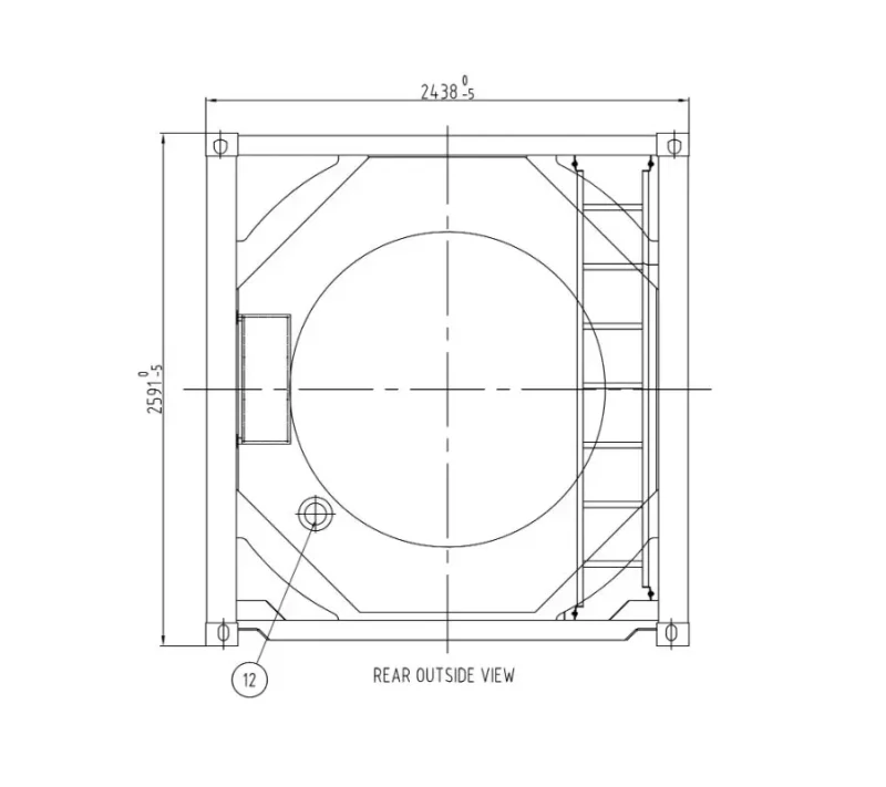 20' T14 21KL – PTFE Lining ISO Tank - Image 5